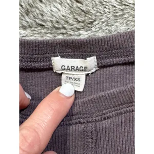 Garage Denim Kylie Exposed Seams Long Sleeve Tee Sz XS thumbnail 5