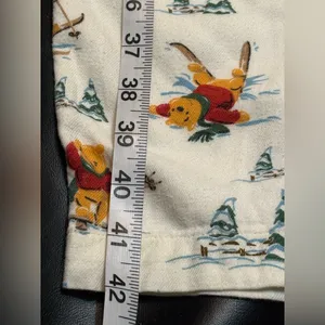 Disney Winnie the Pooh size extra large pajama pants with a cute winter scene. thumbnail 15