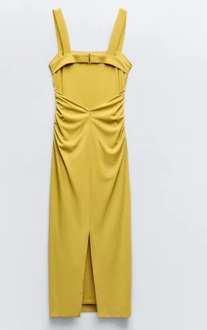 Zara Blogger Favorite Open Back Drape Dress thumbnail 6