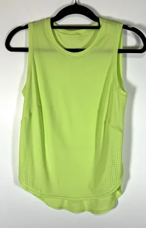 Lululemon small Sculpt Tank In Neon Green Active Tank Top Athletic Yoga Pilates‎ thumbnail 1