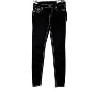 NWT 27 True Religion Girls Halle Black Skinny Jean 29" Inseam Youth Teen Juniors thumbnail 3
