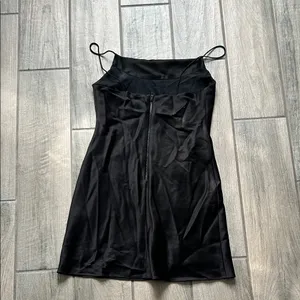 Alice + Olivia Black Mini Dress with Spaghetti Straps thumbnail 3