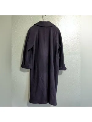 Vintage Cashmere Coat John Weitz Black Double-Breasted Cashmere long Coat thumbnail 4