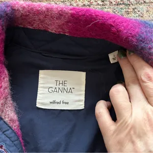Aritzia the Ganna Wilfred free Pink Wool Plaid Cropped Jacket boxy small thumbnail 3