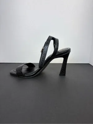 Black Heels Strappy High Heel Textured Sandals Vince Camuto thumbnail 7