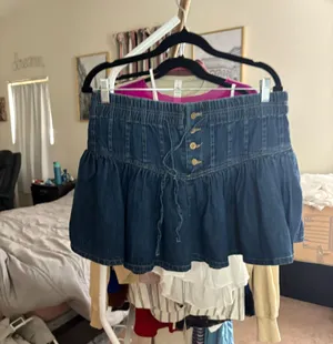 Free People Skirt Denim thumbnail 1
