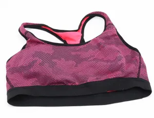 Champion Sports Bra Women's XL Pink Black Racerback Dot Excellent thumbnail 1