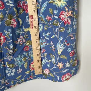 Crazy Horse Vintage Floral Print Maxi Skirt Lightweight Boho Whimsy Blue Size 14 thumbnail 11