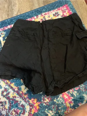 Mango linen blend black mini skort thumbnail 8