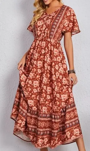 Emory Rose Allover Floral Print Dress thumbnail 1