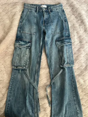 ZARA Cargo Jeans Denim thumbnail 1