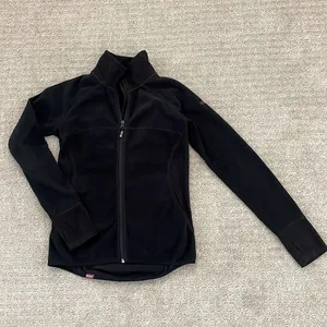 Roxy Black Zip Up Fleece Jacket thumbnail 1
