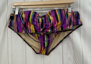 Express Women’s Large Purple Patterned Bikini Swim Beach Ocean Pool thumbnail 1