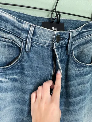 3x1 Joy Snap Away Jean Size 26 Riva Medium Wash Button Snaps Wide Leg thumbnail 9