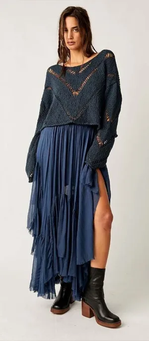 ✨Free People Hayley Ocean Sz Xs Sweater✨ thumbnail 1