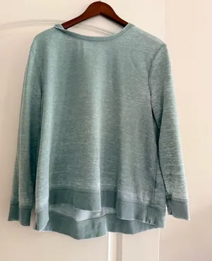 Jane and Delancey Pale Sage Green Crewneck Sweatshirt thumbnail 1