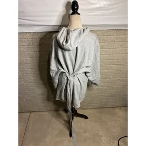 New Savage X Fenty‎ Gray Hoodie Robe Wrap Lounge Wear XS S thumbnail 3
