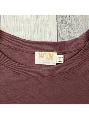 NationLTD Reva Victorian Inspired Statement Sleeve Minimalistic Cotton Tee Large thumbnail 8