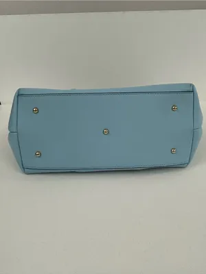 Dooney & Bourke City Large Barlow in Ice Blue and British Tan Leather thumbnail 4
