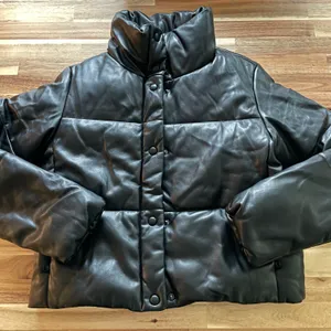 Leather Puffer Jacket thumbnail 1
