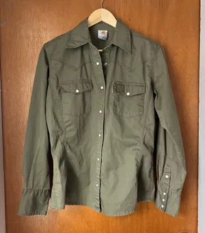 •Carhartt western pearl snap button shirt• Size S thumbnail 1