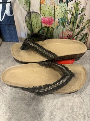 Maurices Black Sandals with Cork Footbed Women's Size 9/10 thumbnail 2