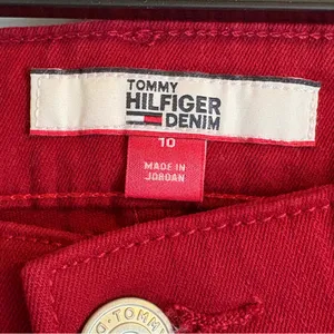 Tommy Hilfiger Red‎ Tribeca Skinny Crop Denim Pants Womens Size 10 Casual Preppy thumbnail 3