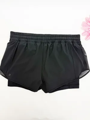 Lululemon Hotty Hot Squat Strong Shorts Lined Bike Biker Black thumbnail 3