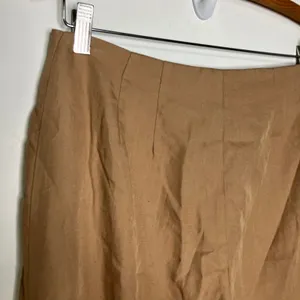 Express cropped wide leg high rise pants lightweight‎ tan womens size 8 business thumbnail 5