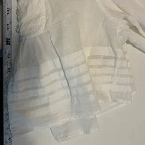 Anthropologie Shirt Women SIZE XXS White Romantic Babydoll Embroidered Victorian thumbnail 11