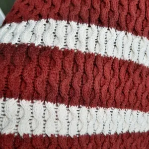 J.Crew 100% Merino Wool Chunky Cable Knit Sweater Small Brown Striped Preppy thumbnail 6