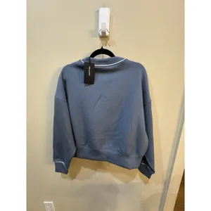 Abercrombie & Fitch YPB neoKNIT Slate Blue V-neck Sweatshirt Size SMALL thumbnail 4