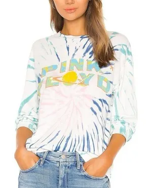 DAYDREAMER Pink Floyd‎ Space Oversized Long Sleeve Tie Dye Band Tee large thumbnail 1