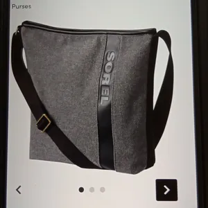Sorel Crossbody Shoulder Bag Sporty School Canvas Wool Womens thumbnail 2