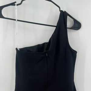 LULU'S Good Times Only Dress Small Maxi Black Bodycon One Shoulder NEW High Slit thumbnail 7
