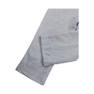Pendleton Gray and White Seersucker Straight Leg Trousers Size 10 Cuffed Stripes thumbnail 6