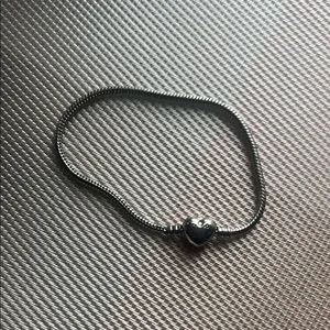 Pandora Silver Heart Charm Bracelet thumbnail 1