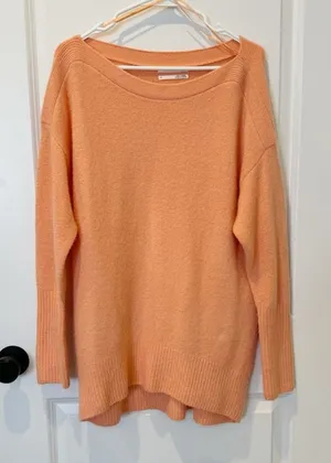 Anthropologie Oversized Wool Blend‎ Long Sleeve Sweater Medium Boat Neck Casual thumbnail 1