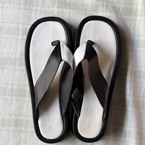 Alohas Black and White Sandals thumbnail 2