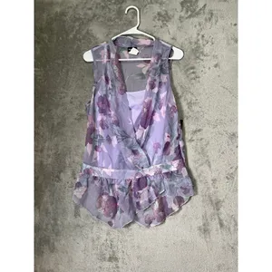 Vintage Floral Sheer Vest & Tulle Midi Skirt Set Fairycore Romantic Coquette Md thumbnail 2