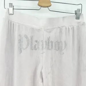 Playboy Velour‎ Track Pants Rhinestone Bling Logo Y2K Lounge Pants Womens Size M thumbnail 6