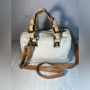 Vintage Michael Kors Cream Satchel with Gold Details thumbnail 4