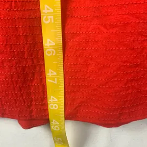 FARM Rio size medium linen Bold Red cut out midi dress knot thumbnail 10
