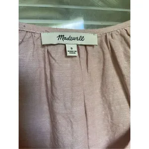 Madewell Linen Blend Lorelei Mini Dress Pale Pink Size S thumbnail 12