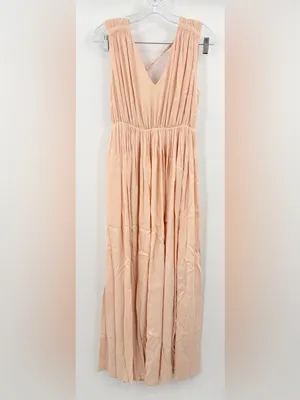 Madewell NWT Women's Magnolia‎ Tie-Back Maxi Dress in Peach Size Medium thumbnail 3