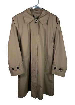 London Fog Women's Trench Coat Rain Jacket removable 3M‎ Thinsulate liner Sz 10P thumbnail 1