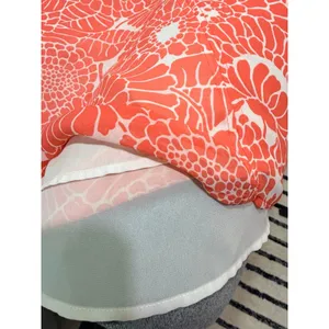 Ann Taylor Coral Floral Blouse M Unique Ruffle Sleeve Chiffon Chic Statement Top thumbnail 7