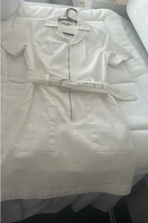 Denim white mini dress Size XS thumbnail 1