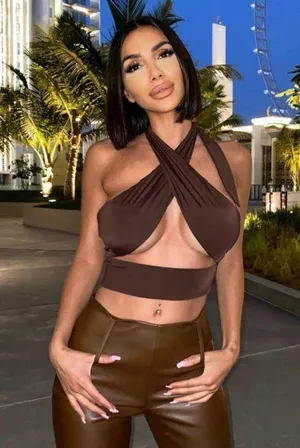 Tiger Mist Brown Wrap Around Top thumbnail 5