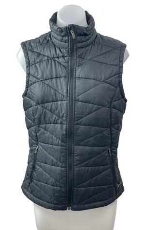 Columbia Omni-Heat Women's Black Sleeveless Puffer Quilted Vest Coat Jacket Sz M thumbnail 1